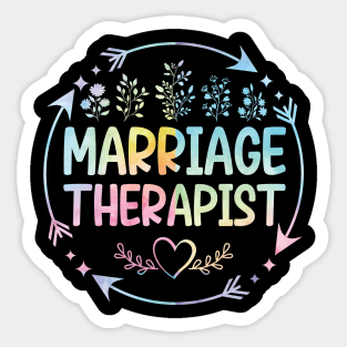 Marriage Therapist cute floral watercolor Sticker